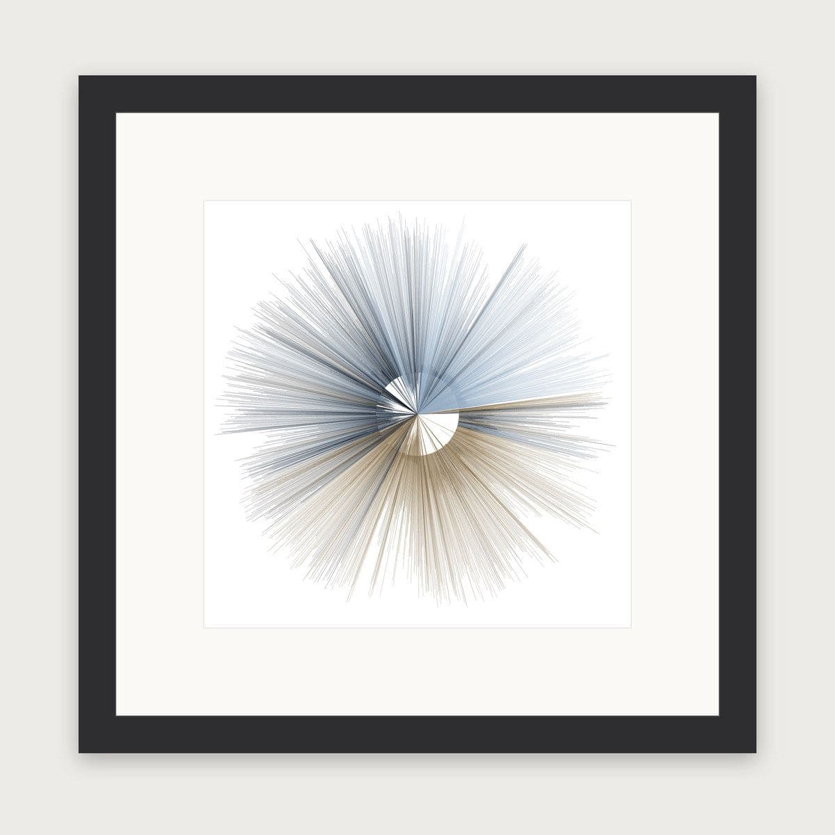 Sun, framed, ready to hang on a wall on delivery