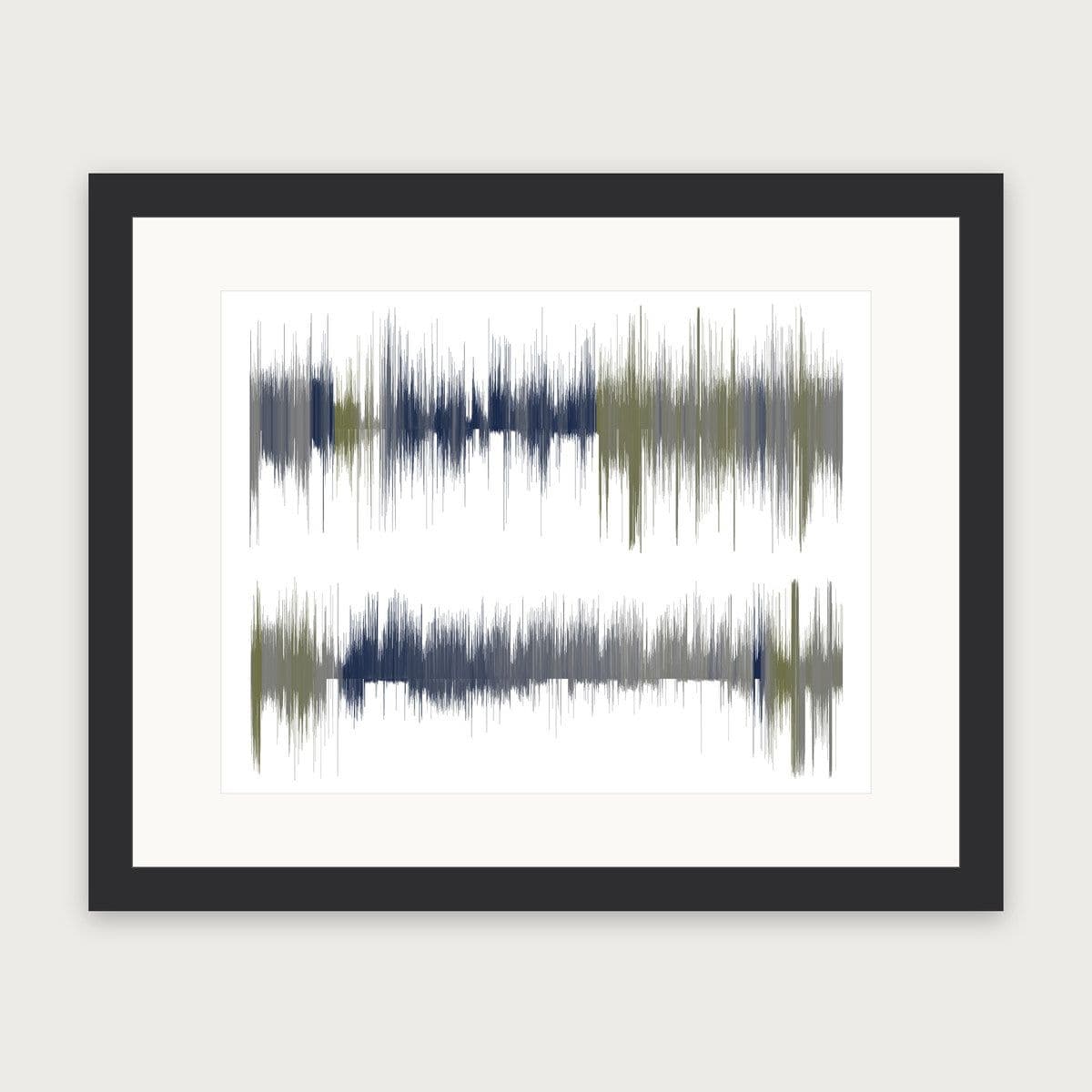 Two Shores, framed, ready to hang on a wall on delivery